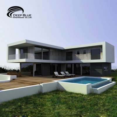 Deepblue Smarthouse CE/USA/Australia/New Zealand standard luxury prefab light steel frame villa house prefabricated house casa